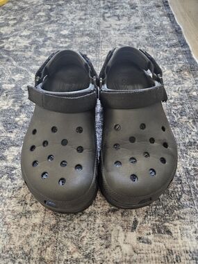 CROCS Black Classic Clog Sandals with Adjustabke Heel Strap